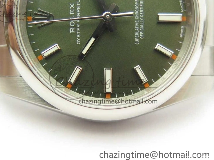 Best AAA Replica Sites Oyster 1:1 Sustainable Bracelet A Best 114200 Edition Dial 34mm UBF Green Perpetual SS 3297 on 0117